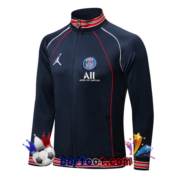 Veste Foot JORDAN Paris PSG Bleu Royal 21/22