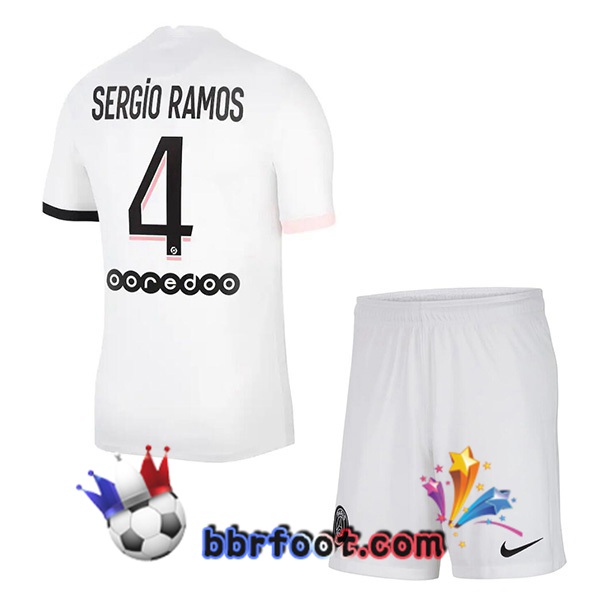 Maillot Foot Paris PSG (Sergio Ramos 4) Enfant Exterieur 21/22