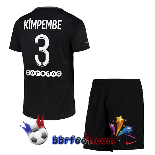 Maillot Foot Paris PSG (Kimpembe 3) Enfant Third 21/22