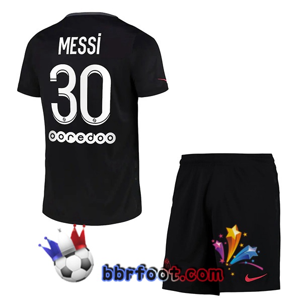 Maillot Foot Paris PSG (Messi 30) Enfant Third 21/22