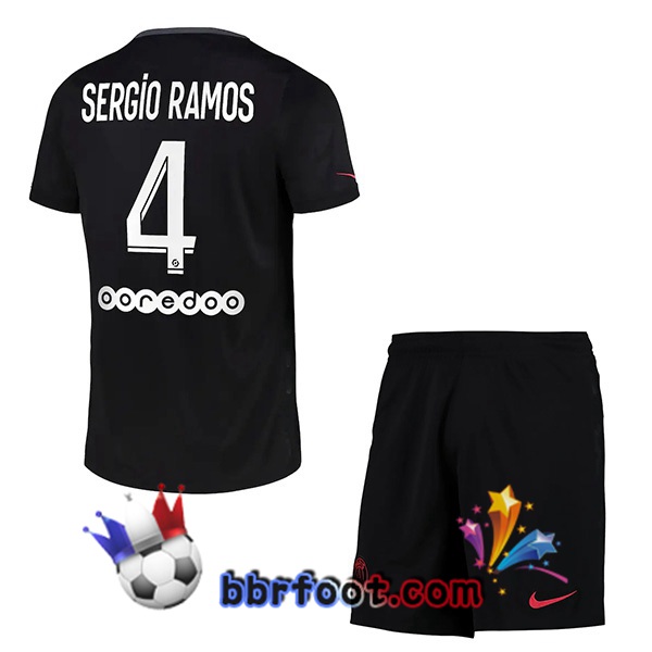 Maillot Foot Paris PSG (Sergio Ramos 4) Enfant Third 21/22