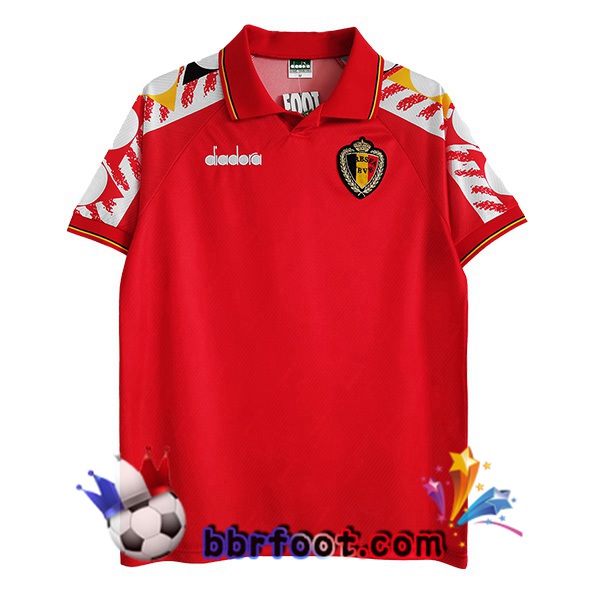1995 Belgique Retro Domicile Maillot de Foot Rouge