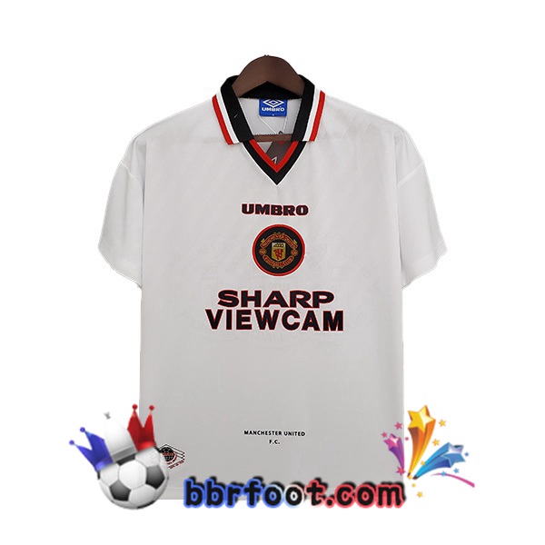 1996-1997 Manchester United Retro Exterieur Maillot de Foot Blanc