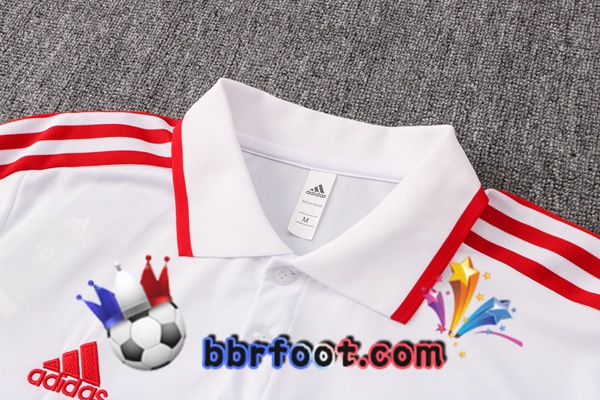 Polo Foot Manchester United + Pantalon Blanc 21/22
