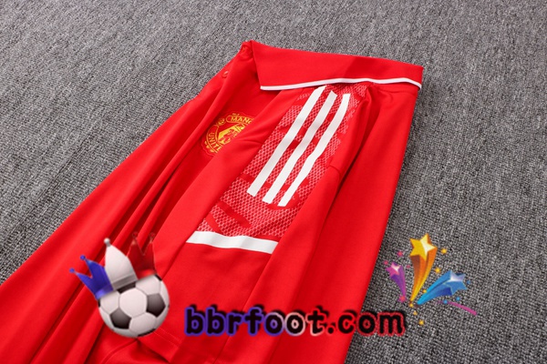 Polo Foot Manchester United + Pantalon Rouge 21/22
