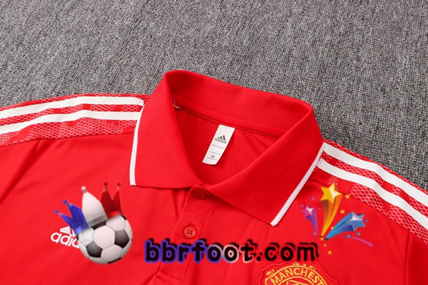 Polo Foot Manchester United + Pantalon Rouge 21/22