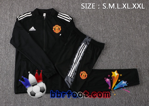 Veste Survetement Foot Manchester United Noir 21/22