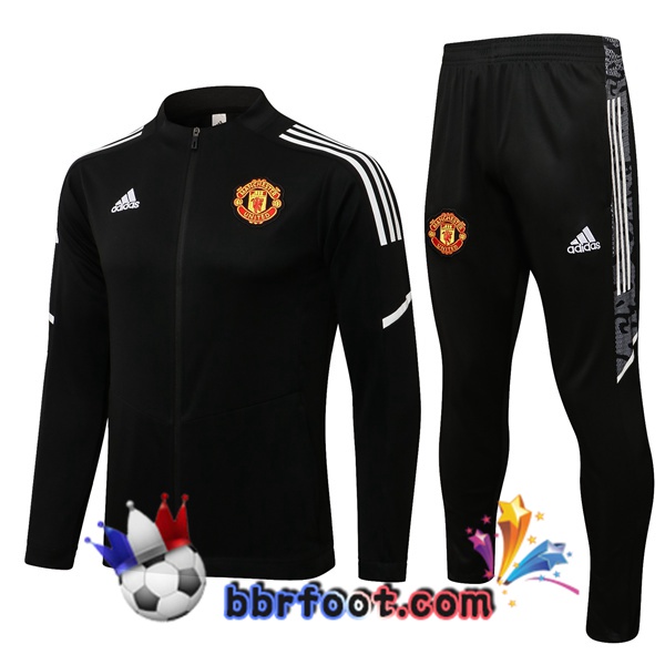 Veste Survetement Foot Manchester United Noir 21/22