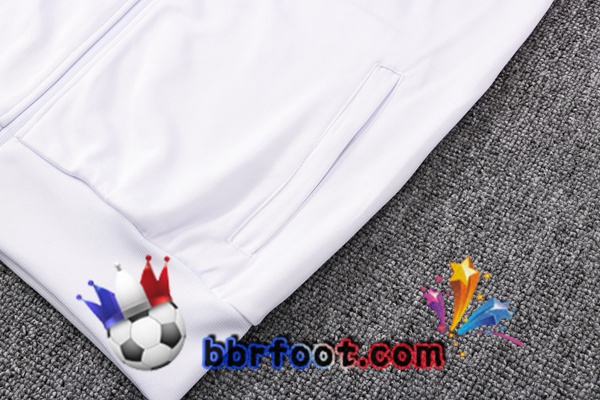 Veste Survetement Foot Manchester United Blanc 21/22