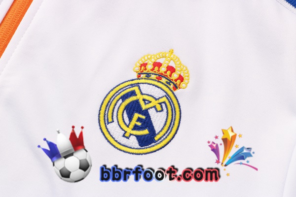 Veste A Capuche Survetement Foot Real Madrid Blanc 21/22
