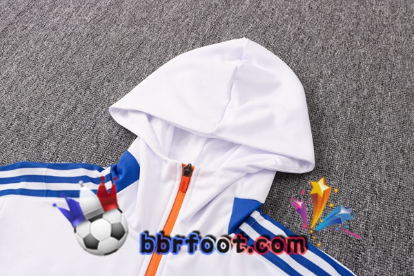 Veste A Capuche Survetement Foot Real Madrid Blanc 21/22