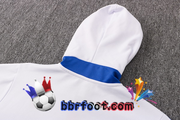 Veste A Capuche Survetement Foot Real Madrid Blanc 21/22