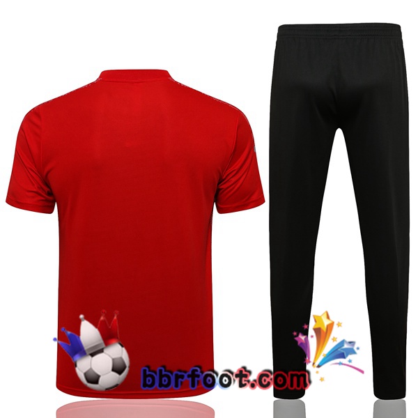 Training T-Shirts Manchester United + Pantalon Rouge 21/22