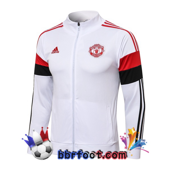 Veste Foot Manchester United Blanc 21/22