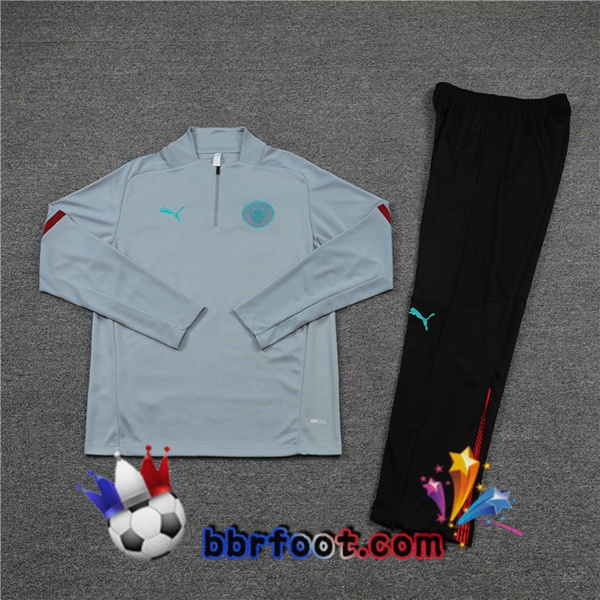 Survetement Foot Manchester City Gris 21/22