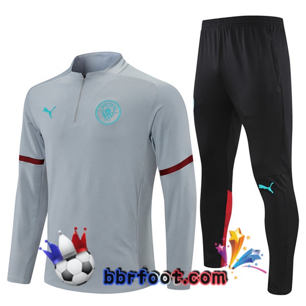 Survetement Foot Manchester City Gris 21/22