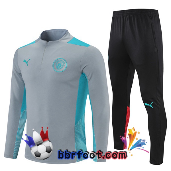 Survetement Foot Manchester City Gris 21/22