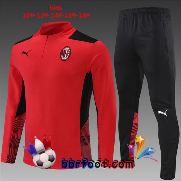 Survetement Foot AC Milan Enfant Rouge 21/22