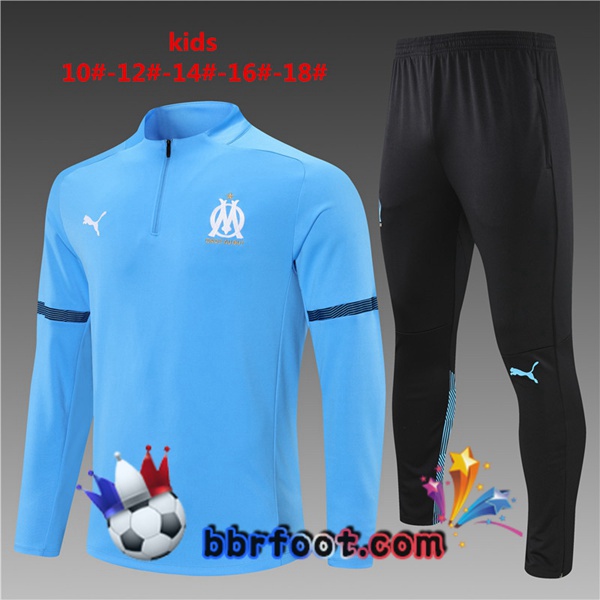 Survetement Foot Marseille OM Enfant Bleu 21/22