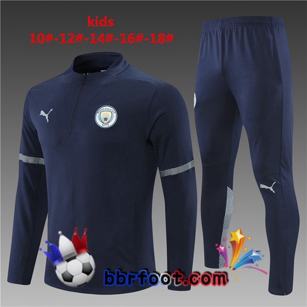 Survetement Foot Manchester City Enfant Bleu 21/22 Survetement Foot Manchester City Enfant Bleu 21/22