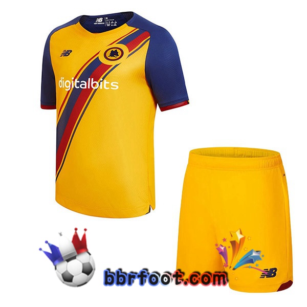 Maillot Foot AS Roma Enfant Third Jaune 21/22