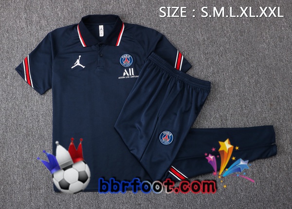 Polo Foot Paris PSG + Pantalon Bleu Royal 21/22