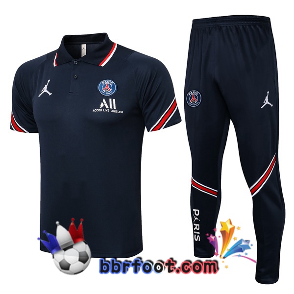 Polo Foot Paris PSG + Pantalon Bleu Royal 21/22