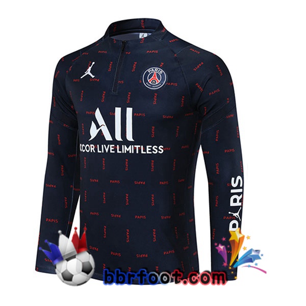Sweatshirts Homme JORDAN Paris PSG Bleu Royal 21/22