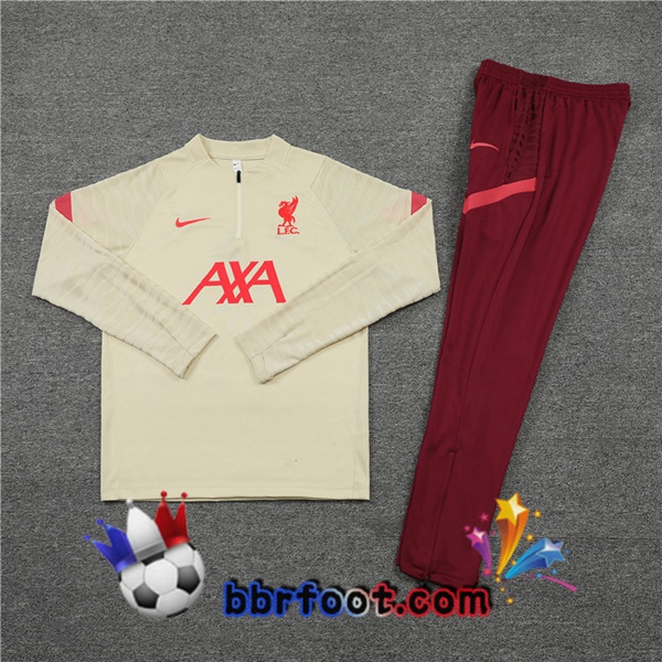 Survetement Foot FC Liverpool Jaune 21/22