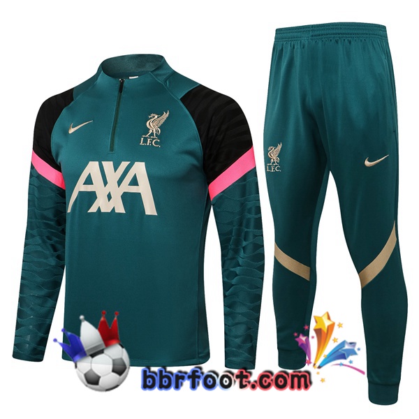 Survetement Foot FC Liverpool Vert 21/22