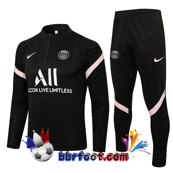 Survetement Foot Paris PSG Noir 21/22