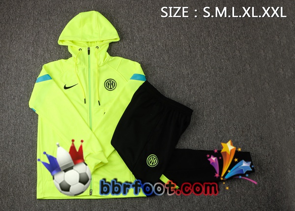 Veste A Capuche Survetement Foot Inter Milan Vert 21/22