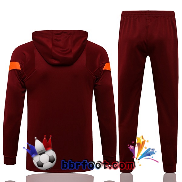 Veste A Capuche Survetement Foot FC Liverpool Rouge 21/22