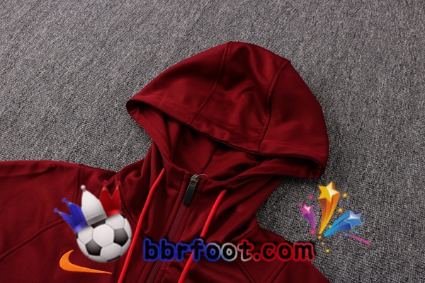 Veste A Capuche Survetement Foot FC Liverpool Rouge 21/22