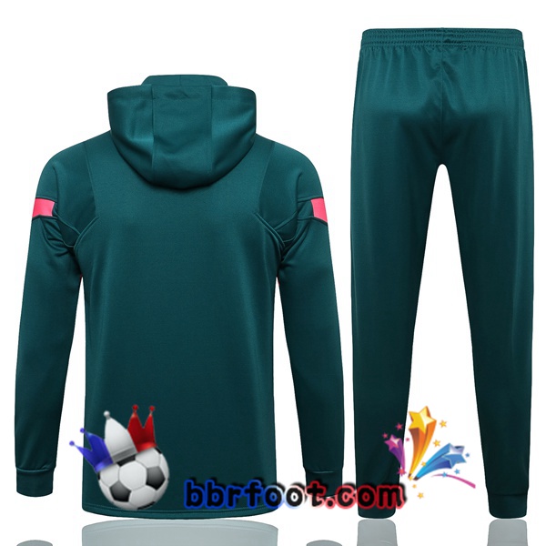 Veste A Capuche Survetement Foot FC Liverpool Vert 21/22