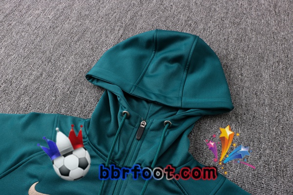 Veste A Capuche Survetement Foot FC Liverpool Vert 21/22