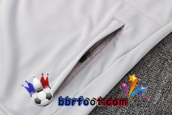 Veste A Capuche Survetement Foot JORDAN Paris PSG Gris 21/22