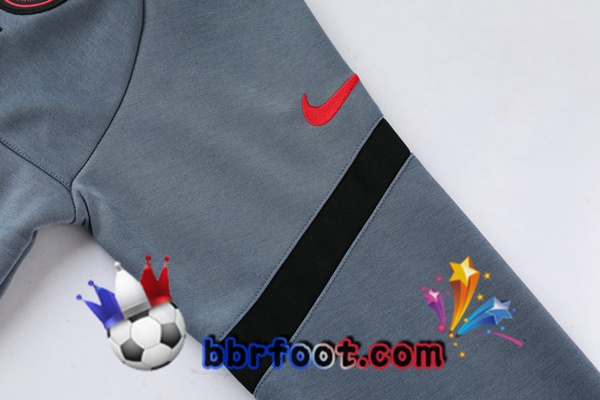 Veste A Capuche Survetement Foot JORDAN Paris PSG Gris 21/22