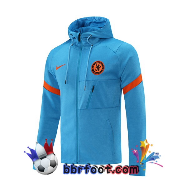 Veste A Capuche FC Chelsea Bleu 21/22
