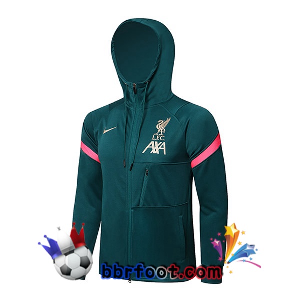 Veste A Capuche FC Liverpool Vert 21/22