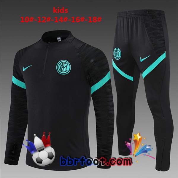 Survetement Foot Inter Milan Enfant Noir 21/22