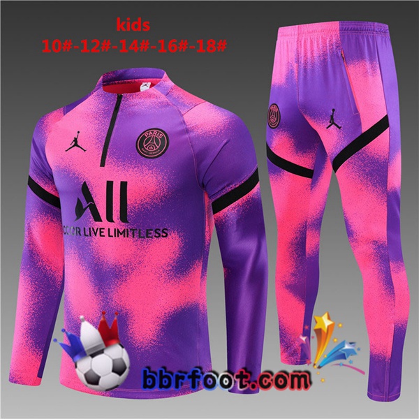 Survetement Foot JORDAN Paris PSG Enfant Pourpre 21/22