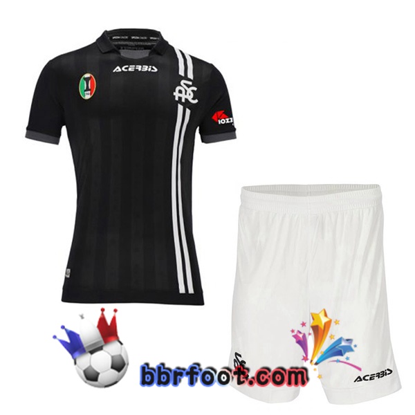 Maillot Foot Spezia Calcio Enfant Exterieur Noir 21/22