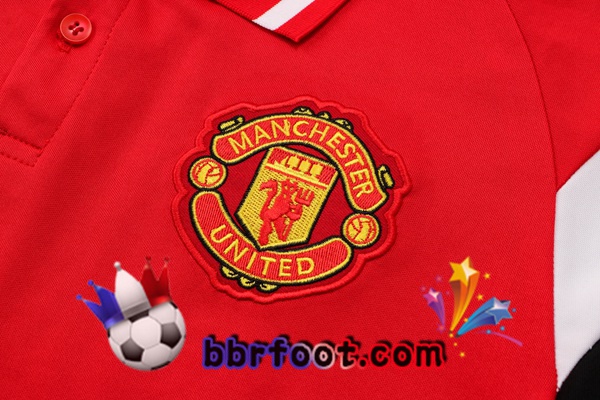 Polo Foot Manchester United + Pantalon Rouge 21/22