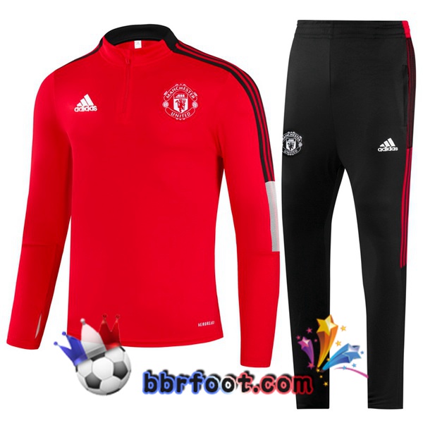 Survetement Foot Manchester United Rouge 21/22