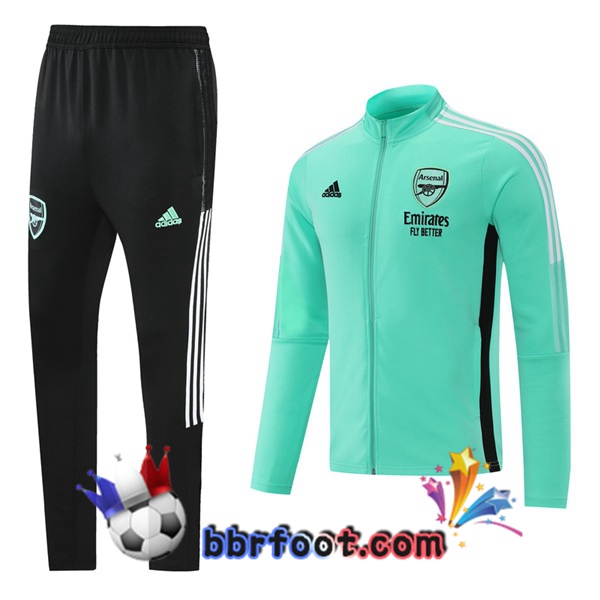 Veste Survetement Foot Arsenal Vert 21/22