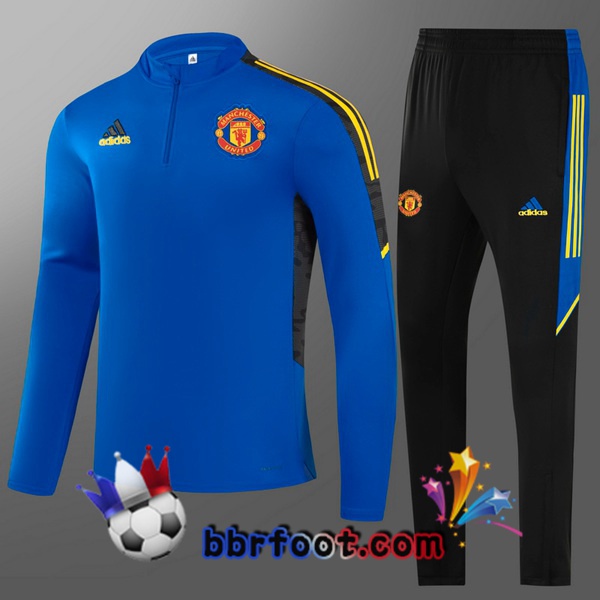 Survetement Foot Manchester United Enfant Bleu 21/22