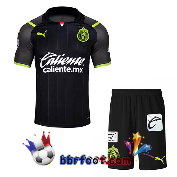 Maillot Foot CD Guadalajara Enfant Exterieur Noir 21/22