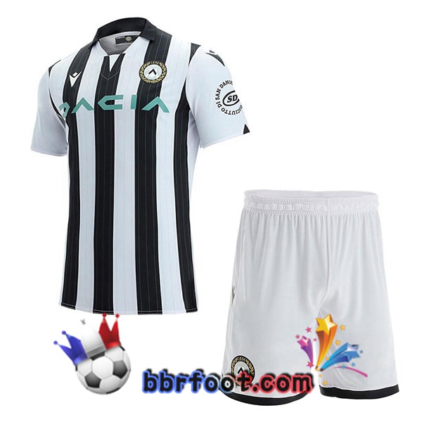 Maillot Foot Udinese Calcio Enfant Domicile Noir Blanc 21/22
