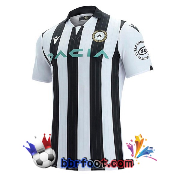 Maillot Foot Udinese Calcio Domicile Noir Blanc 21/22